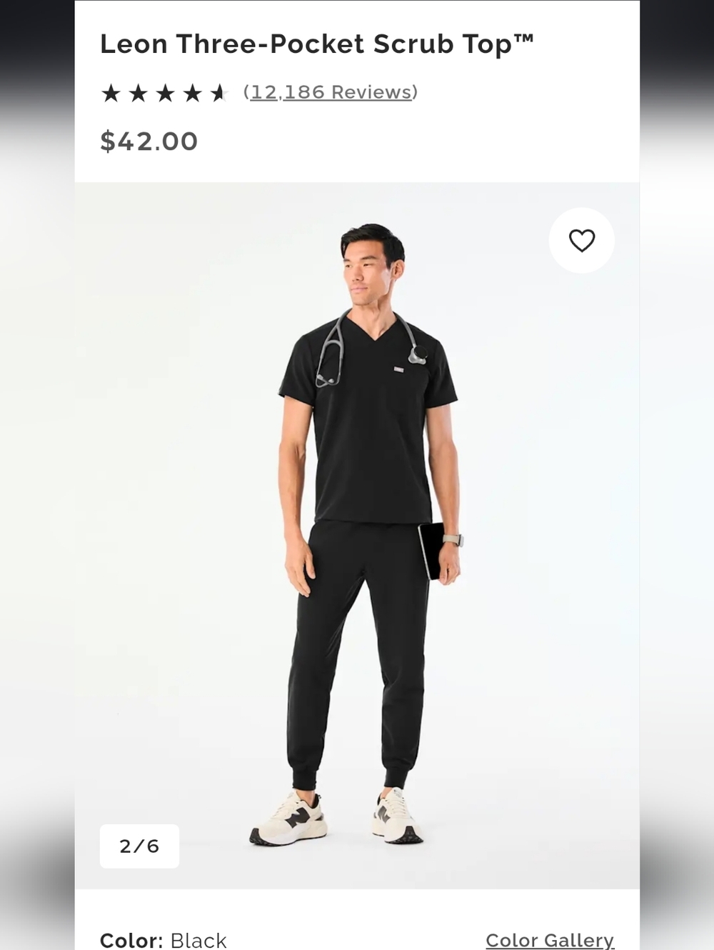 NWT Figs Scrub Set Mens XL Leon 3-pocket Top + Tansen Jogger Pants